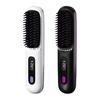 Беспроводная щетка-выпрямитель для волос 3 температуры ЖК-дисплей Быстрый нагрев Перезаряжаемая от USB Портативная горячая щетка Электрическая пушистая укладка вьющихся волос