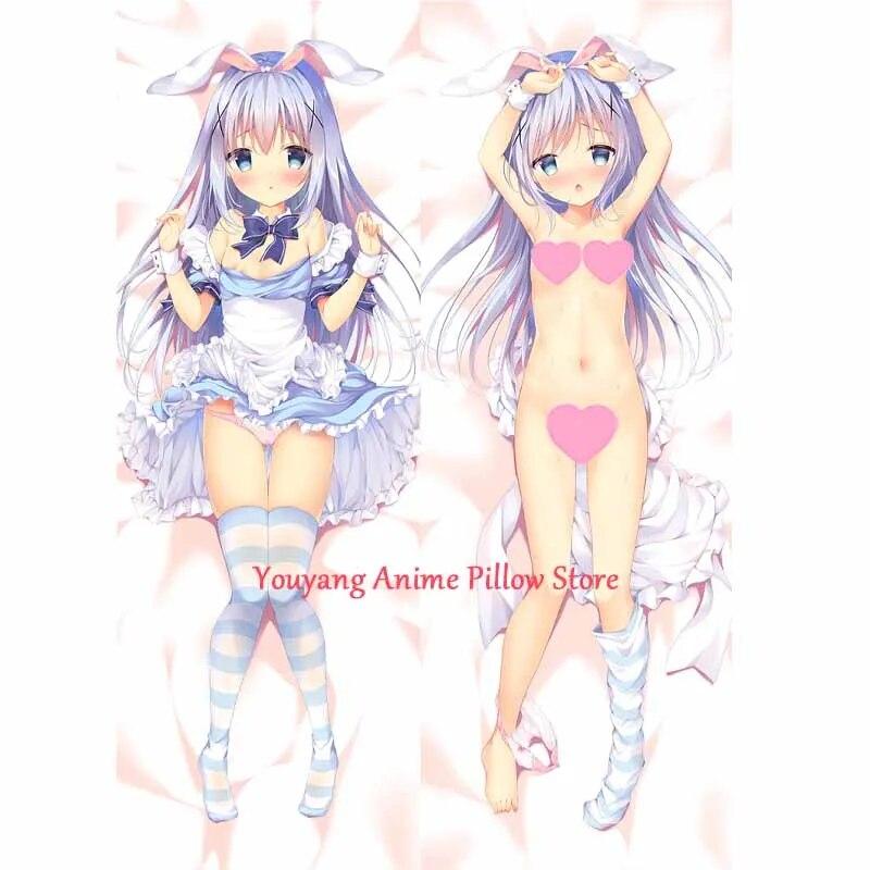 Чехол на подушку в стиле аниме Dakimakura Kafū Chino, рождественская наволочка с 2-сторонним принтом, обнимающая подушка для тела