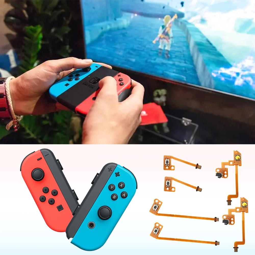 ESJNNK запасные части переключатель NS совместимый контроллер ремонтный комплект L Key гибкий кабель 2 комплекта запасных частей Joy-Con ZL/ZR