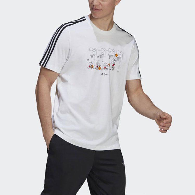 adidas X Футболки Disney Мужские Белые С Круглым Вырезом Умеренный Прямой Крой GL3086