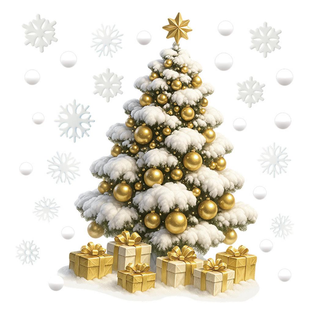 Christmas Decorations Holiday Party Decoration Window Stickers Pvc Static Stickers Window Decorations