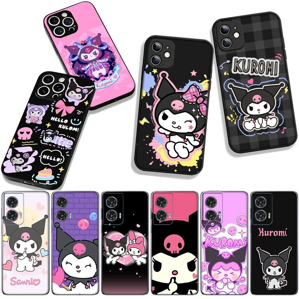 for Motorola Moto G54 G05 G24 G45 G55 G75 G85 G15 G57 G86 Power Edge 50 30 Fusion neo Pro Case Poster Kuromi Lovely Cartoon