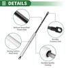 Motoforti 400mm/15.75" Gas Struts, 1000N Gas Spring, Silver Tone, Carbon Steel, 2 Pieces, for RV Toolbox Lids, Storage Box Lids, and Cabinet Door Lids
