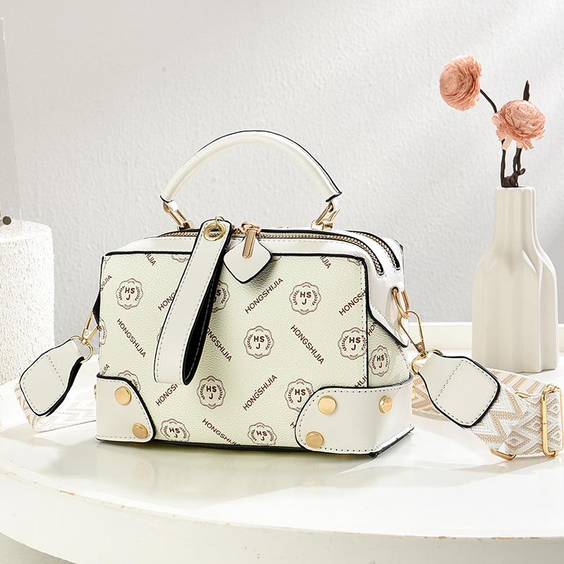 Brand Print Leather Top-handle Bags Female Handbags Women Shoulder Crossbody Tote Messanger Bag Women's Boston Pillow Bag