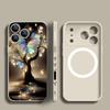Светящийся Фантастический Дерево Бабочка Чехол Для iPhone 17 Pro Max Магнитный Для Magsafe Силиконовая Крышка Для iPhone 16 Pro Max Funda iPhone 15 14 13 12 11 16E