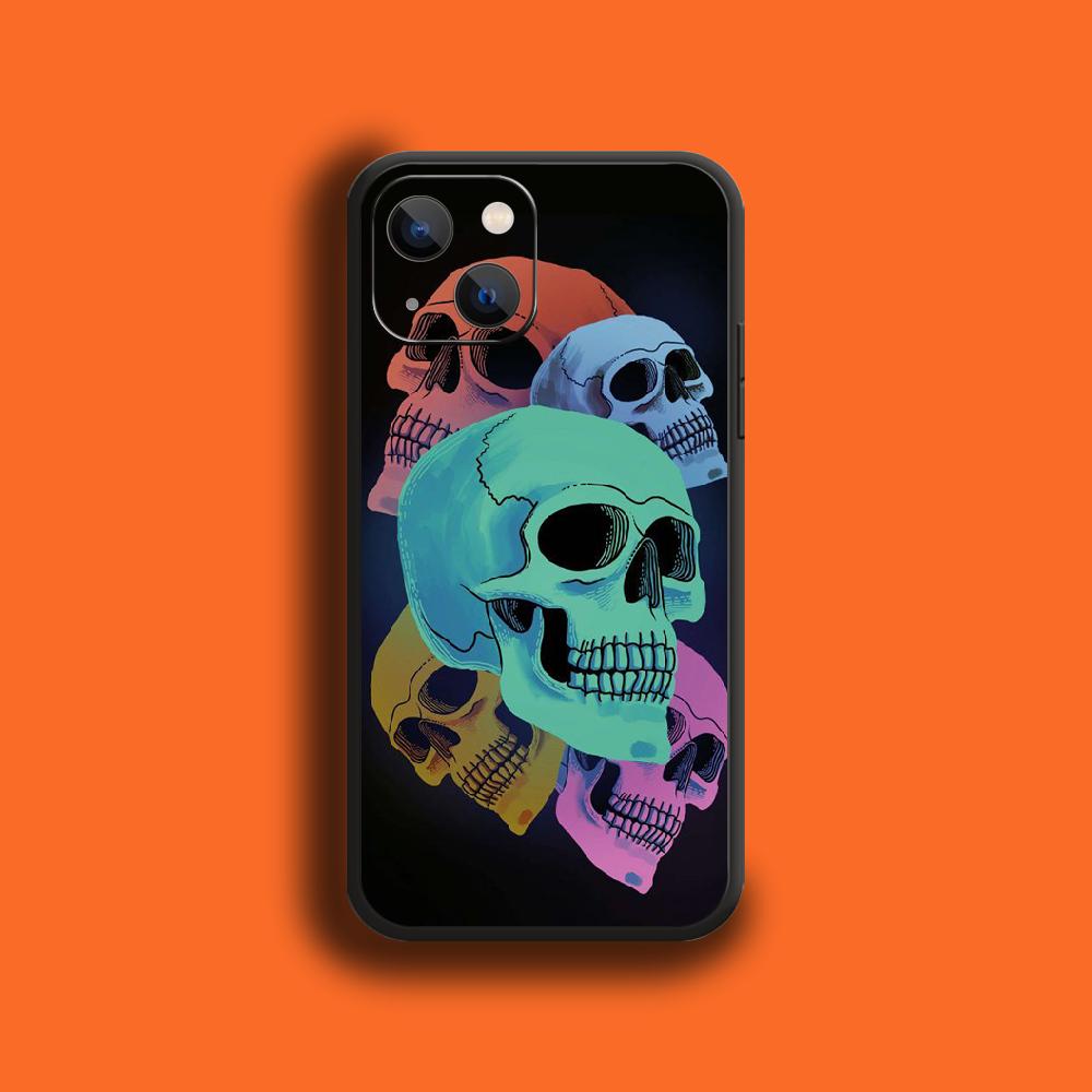 Чехол для телефона с изображением черепа и скелета ужасов для iPhone Samsung Galaxy Redmi Xiaomi Oppo OnePlus Note SA 7 8 9 10 11 12 13 14 20 21 22 23 53 54 Pro Ultra