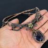 Amethyst Handmade Gemstone Necklace, 999 Copper Wire Wrapped Necklace Antique Jewelry, For Engagement Gift