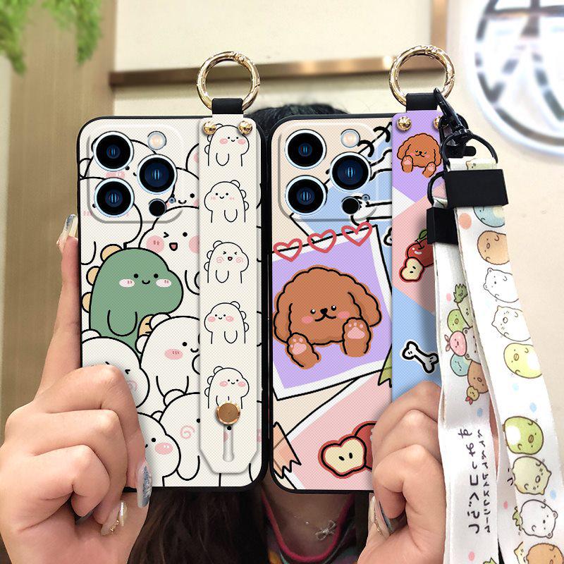 Мультяшный браслет для iPhone и Samsung и мягкий чехол-шнурок для Huawei Oppo