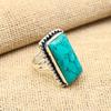Santa Rosa Turquoise Gemstone 925 Sterling Silver Handmade Jewelry Ring Gift For Love