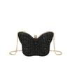 Fashionable Butterfly Mini Bag Medium Size Pu Leather Chic Shoulder Chain