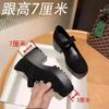 JK French Single Shoes Black Thick Heel Thin Summer Women's Tide New Old Beijing Cloth Shoes Suede Waterproof Table Dance Shoes