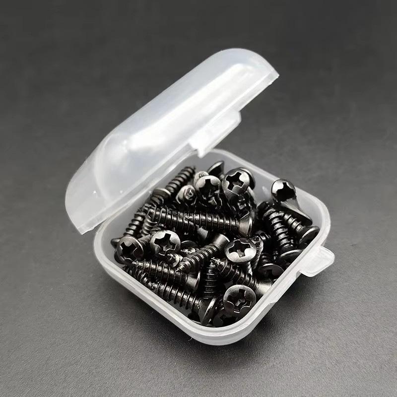 50pcs Electric Guitar Pickguard Screws with Mini Storage Box for Guitar Bass Metal Cover Plate Screw Guitar Accessories TMZ