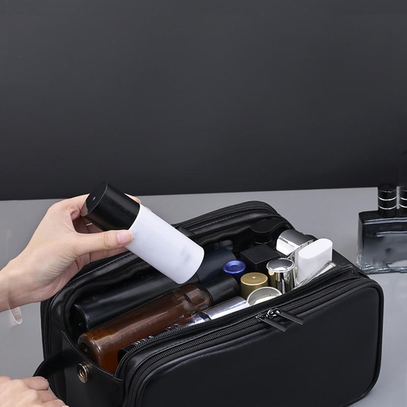 Карманы ПУ Косметичка Женская Мужская Дорожные Принадлежности Сумка для Макияжа Водонепроницаемый Органайзер для Косметики и Средств для Умывания
