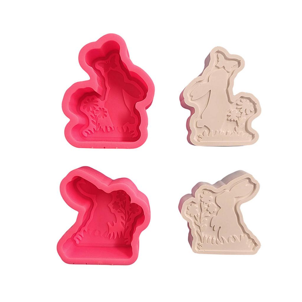 Rabbit Shape Candle Molds Animal Resin Molds for Making Candle Soap Chocolate Cake Fondant Decorations Baking DIY Craft