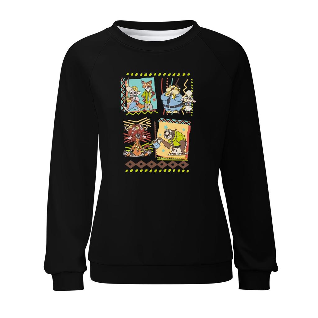 Women's Fashion Casual Long Sleeve Loose Printed Sweatshirt