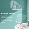 Вращающаяся на 360 градусов настольная подставка для книг с прозрачными акриловыми панелями, зажимами для страниц, складными и угловыми