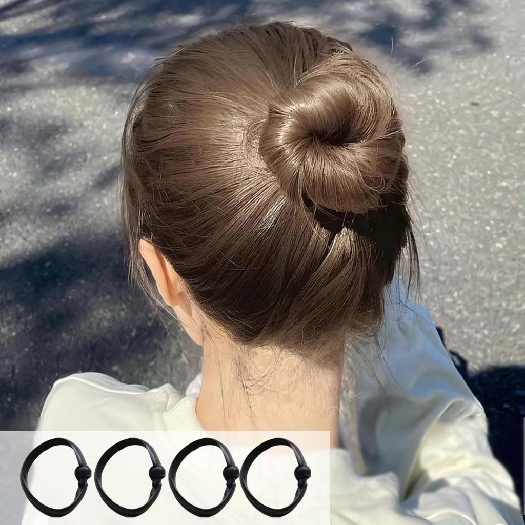 1/2pair Women Diy Hair Tool Donut Bun Clip For Bobo And Ball Head Hairstyles Quick Release Of Accessories Hairstyle Decoration