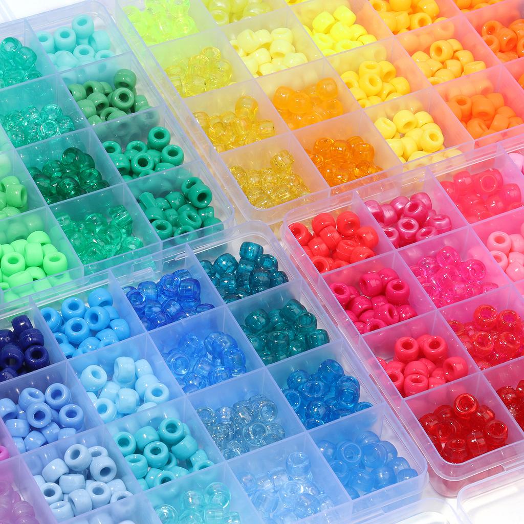 1 компл., 480 шт./кор., 24 сетки, набор бусин пони для изготовления ювелирных изделий, набор из 6 стилей конфетных бусин, акриловые радужные бусины для изготовления браслета, ожерелья, цепочки,