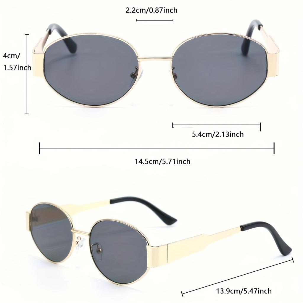 2 пары унисекс очков в стиле Y2K с овальной оправой, в стиле ретро, для вечеринок, шопинга, подбора к наряду, для повседневного использования