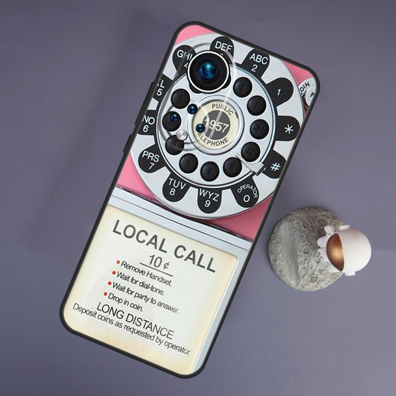 Ретро Телефон Дисковый Набор Для Huawei Honor Magic 5 Lite 70 50 X8 X9 a P20 P30 P40 P50 P60 Pro P Smart Nova 9 5T Чехол