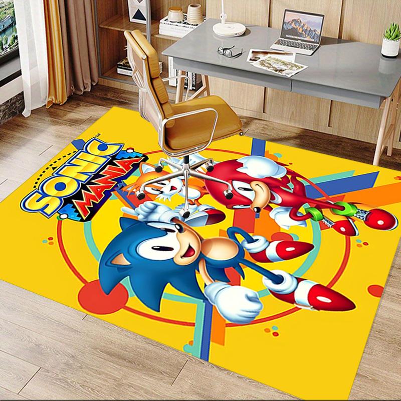 Sonic Mania Characters Carpet for Playroom Bedroom Living Room Sofa Home Decor,kids Game Area Rug Non-slip Floor Mat