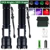 Super Bright Flashlight White+UV Light Zoom High-power Tactical Flashlight Green/Red WorkLight Blood Pet Detection Lamp Magnetic