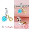 Original Charms Copper Gold Love Heart Pendant Beads Fit Bracelets Beads For Women Diy Jewelry Making Gift Fine Jewelry