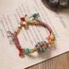 Copper Ethnic Style Bracelet Adjustable Beads Braided Bracelet Fashion Woven Hand Rope  Girls