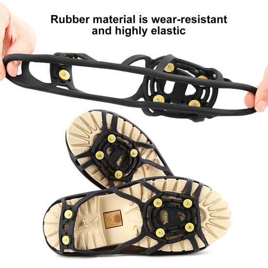 Шипы для ледовой езды Противоскользящие башмаки Шипы для захвата 6 стальных шипов Кошки для ходьбы на открытом воздухе