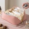Large Travel Cosmetic Bag for Women Leather Makeup Organizer Female Toiletry Kit Bags Make Up Case Storage Pouch Luxury Lady Bag