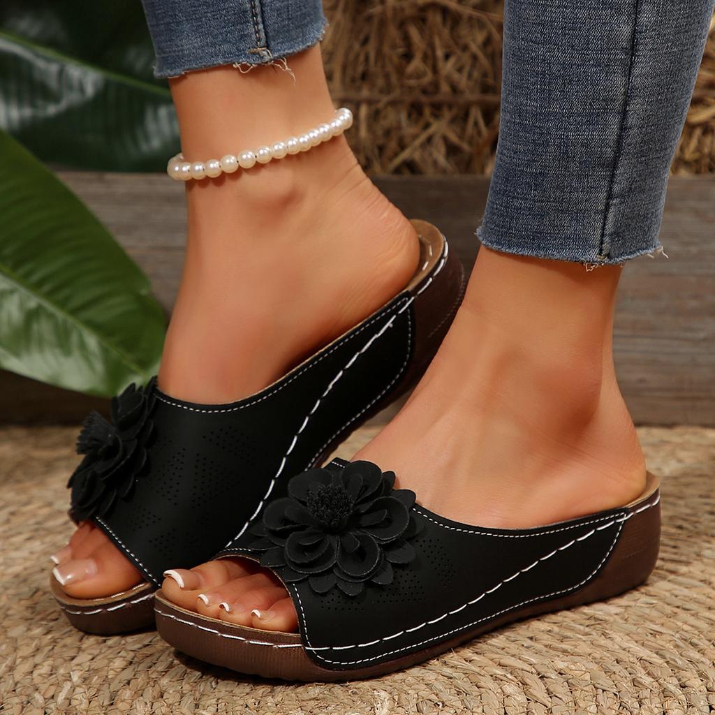 Fashion Summer Sandals Women Shoes Non-Slip Walking Shoes Slip On Shoes Woman Wedge Women's Sandals Party Slippers Woman Female Footwear