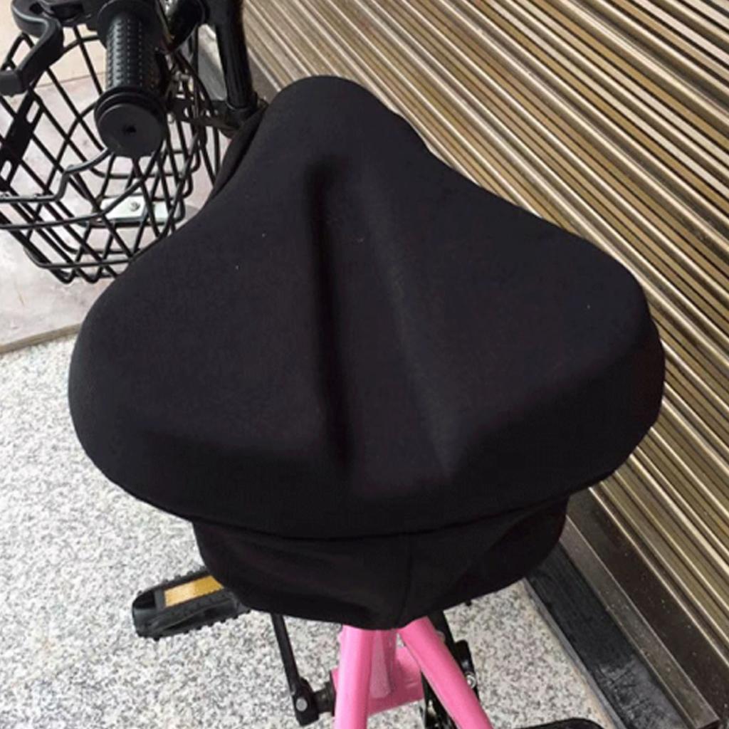 Подушка для сидения велосипеда черная, более плотная, регулируемая, водонепроницаемая, пылезащитная, эластичная губка 28x18 см