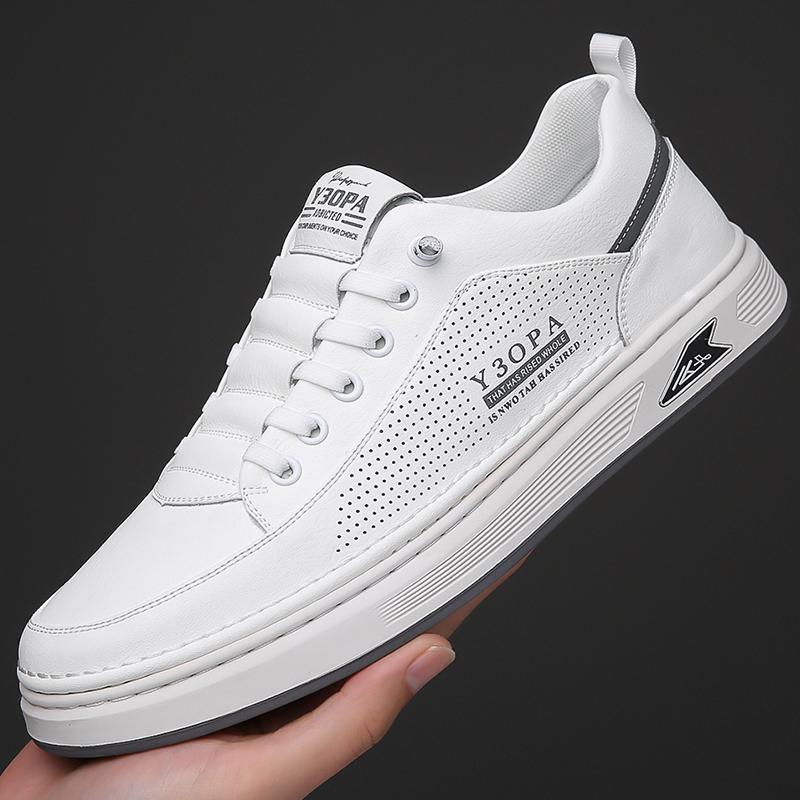 2024 Лидер продаж Мужская повседневная обувь для ходьбы Стильная мужская вулканизированная обувь Нескользящая кожаная мужская обувь Универсальная обувь для скейтбординга для мужчин
