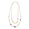 High-end Flower Glass Beaded Necklaces Temperament Sweater Chain  For Women