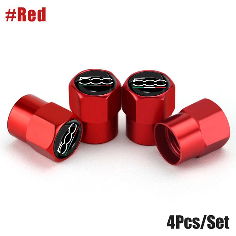4Pcs Car Valve Caps Wheel Tires Air Tyre Stem Protective Cover For FIAT 500 Grande Stilo Freemont Punto Astra Bravo 500X Ducato V4