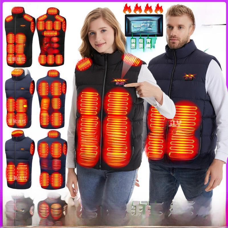 Unisex Smart Heating Vest with Full-Body Constant Temperature, Four-Control, 21-Zone Heating
