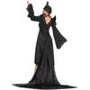 Satin Stylish Black Maleficent Costume For Women Inspired By Iconic Disney Character For Halloween And Cosplay Events