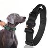 Tactical Dog Collar Adjustable Military Training Nylon Dog Collar with Control Handle and Heavy Metal Buckle for Medium and Large