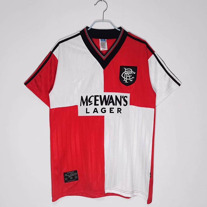 Rangers 1993-94 Away Retro Football Jersey Short Sleeve Soccer Shirt Men Women Sportswear
