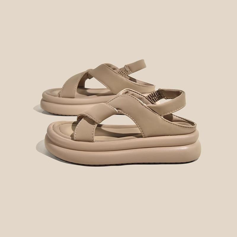 French Beautiful Sandals Women's Summer Wear 2025 New High-end Skirt Versatile Thick-soled Roman Cool Slippers