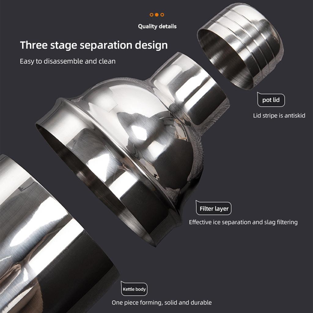 Набор миксеров из нержавеющей стали Шейкер для коктейлей Шейкер-пот Стакан для смешивания Набор для миксологии