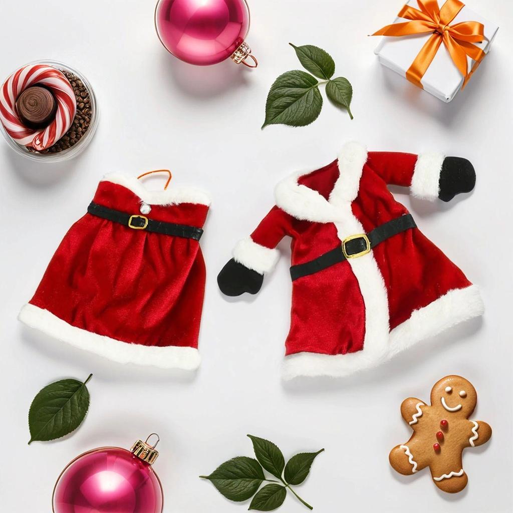 Festive Christmas Wine Bottle Cover - Creative Table Decoration