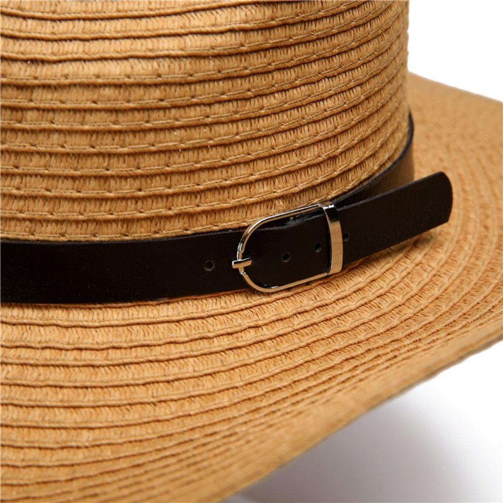 Летняя соломенная шляпа-козырек Складная кепка для защиты от солнца Модная шляпа западного ковбоя Отпуск