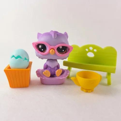 Hasbro Littlest Pet Shop Мультяшная Q-версия Животное Мини-подставки Котенок с короткой шерстью Собака Милый Большеглазый Детские Фигурки Игрушка