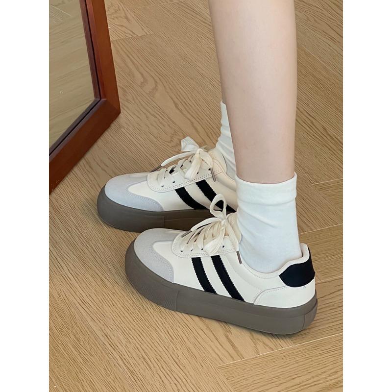 Новые дышащие и ретро-кроссовки для увеличения роста у женщин с толстой подошвой, универсальные повседневные туфли для сноубординга.