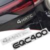 3D буквы Word EQC400 4MATIC, фирменная табличка с эмблемой для EQC 350 400, наклейка с логотипом на задний багажник, серебристый, черный, Стайлинг автомобиля