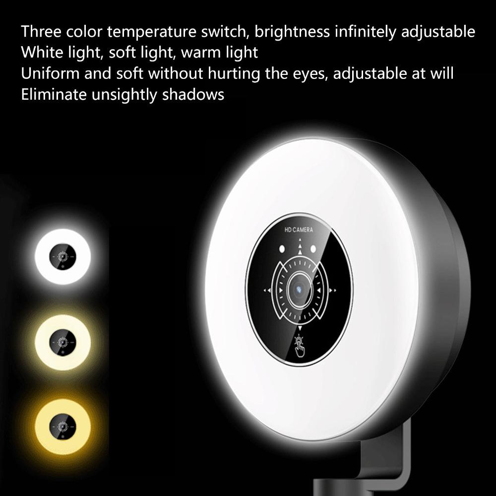 3 Adjustable Light Modes Autofocus Webcam 1080P USB Webcam Online Course