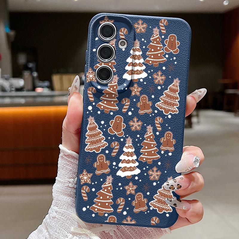 Мини-чехол с рождественской елкой для Samsung Galaxy S25 S24 S22 Ultra S23 FE A17 A56 A36 A26 A55 A16 A15 A25 A54 5G Мягкий чехол для телефона из ТПУ