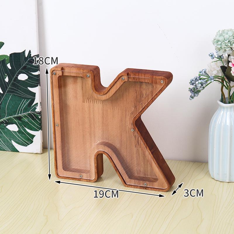 Деревянная и акриловая копилка для детей с алфавитом - прозрачный дизайн животных