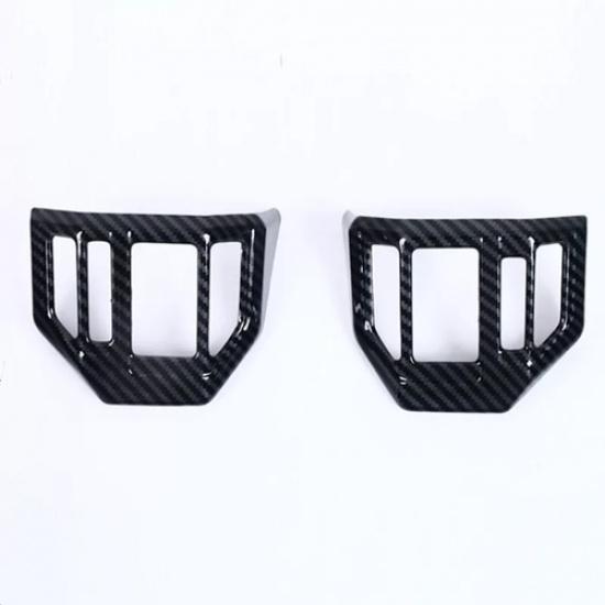 For Toyota Prado LC250 2024 2025 Carbon Fiber 2X Steering Wheel Decor Cover Trim